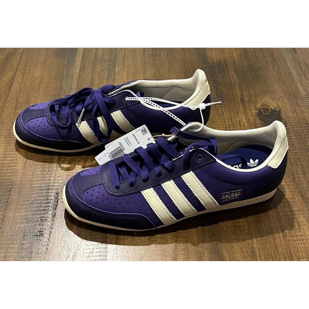 Adidas Japan Women Purple Cream Stripes Casual Sneakers Shoes Size 9 - Picture 7 of 12